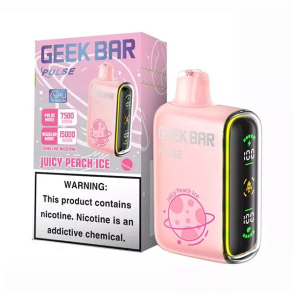 geek bar pulse 7500 recharge disp vape 16ml 1ct – juicy peach ice – $16.99 or 2 For $30