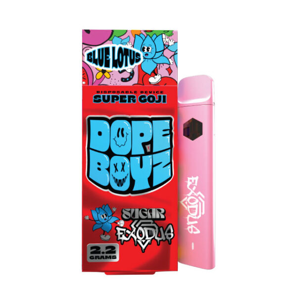 exodus dope boyz blue lotus 2.2g disp vape 1ct – super goji $30